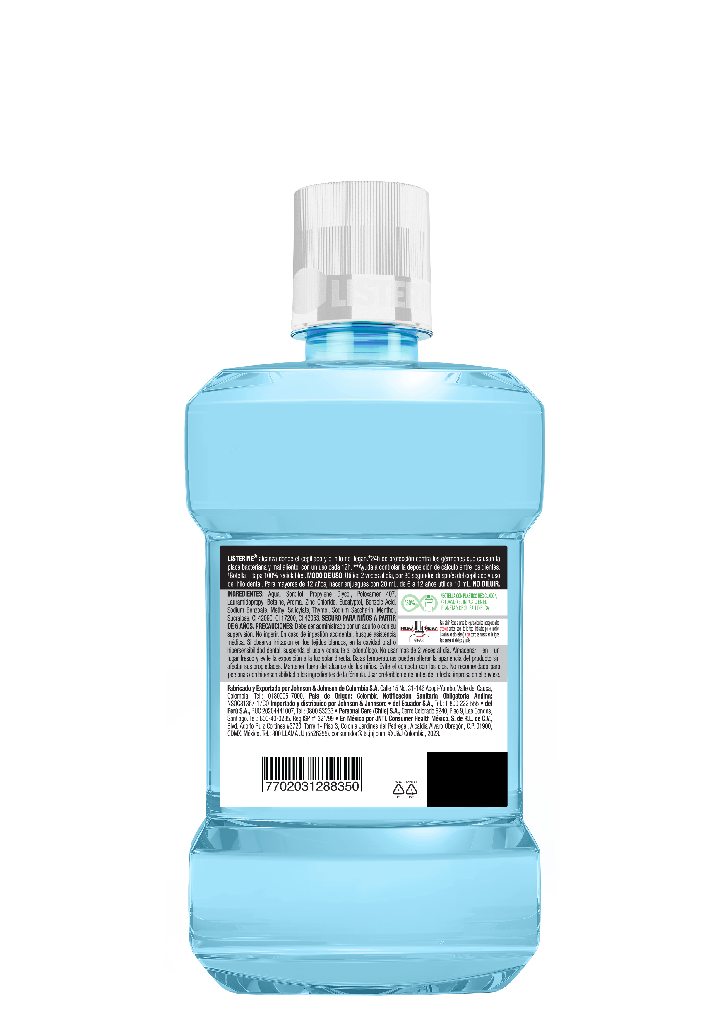 Enjuague Bucal LISTERINE®  Control Cálculo/Sarro Frescura suave Sin Alcohol BACK
