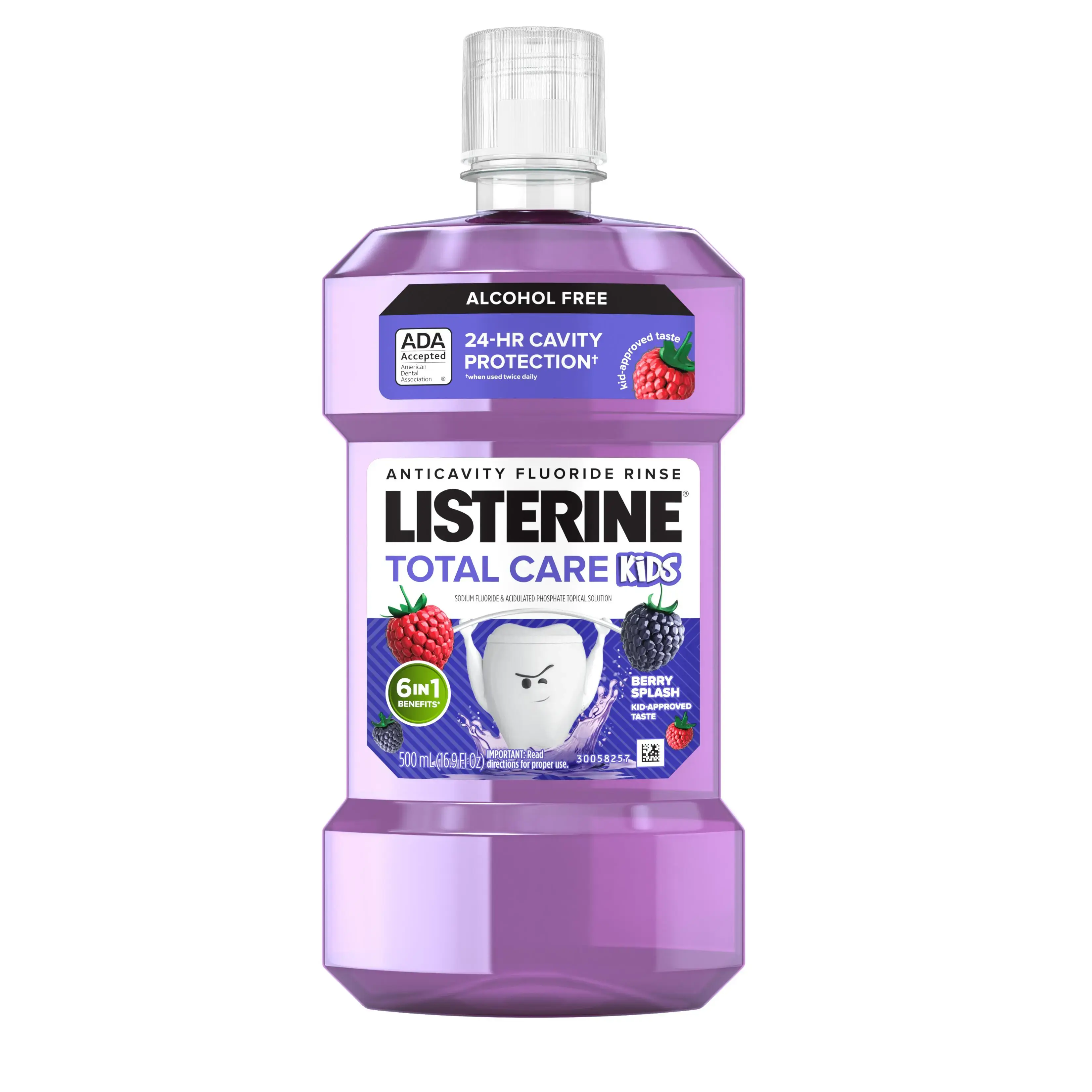 Enjuague bucal Niños LISTERINE® TOTAL CARE KIDS BERRY Sin Alcohol 500ml - packshot front