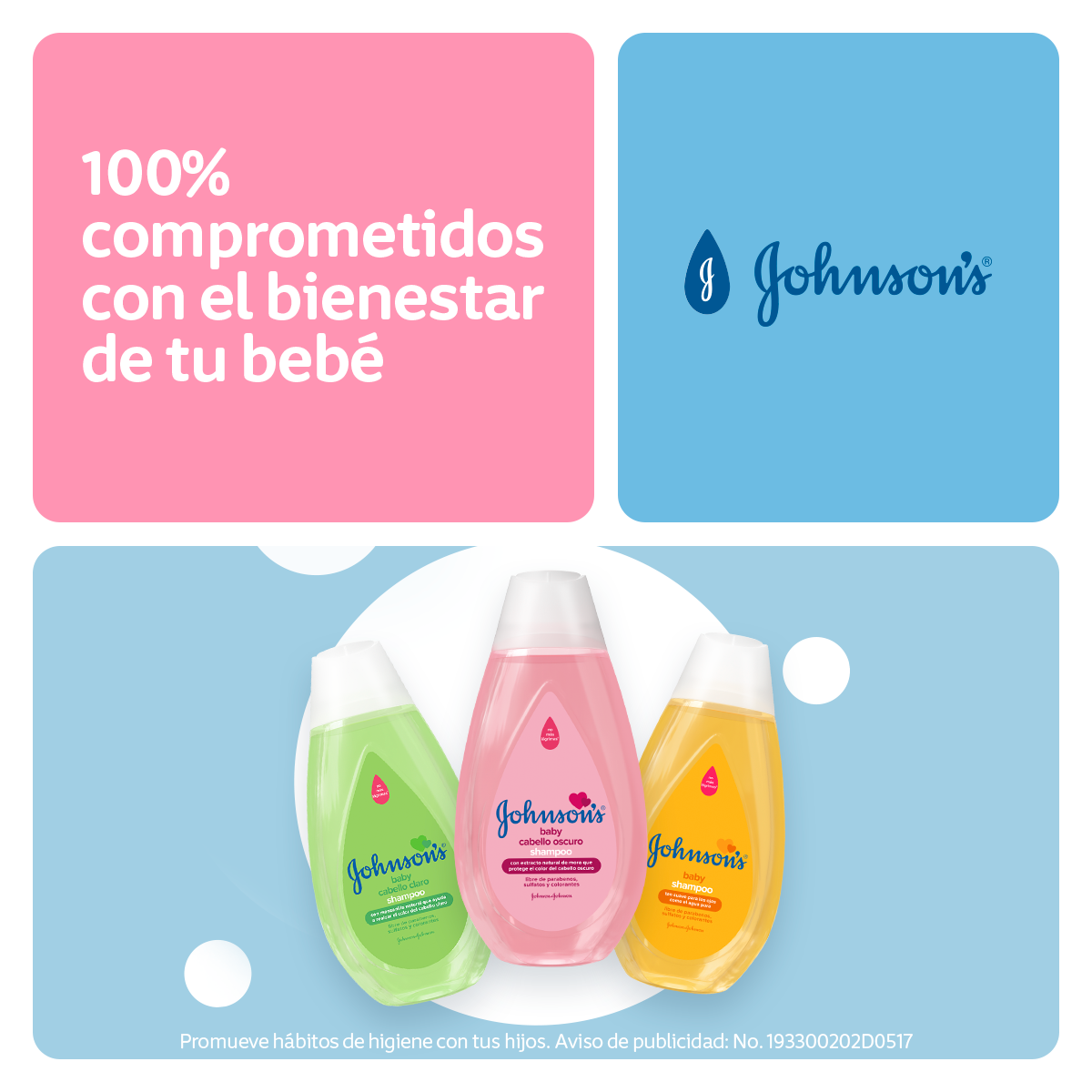 JOHNSON’S® baby shampoo cabello oscuro