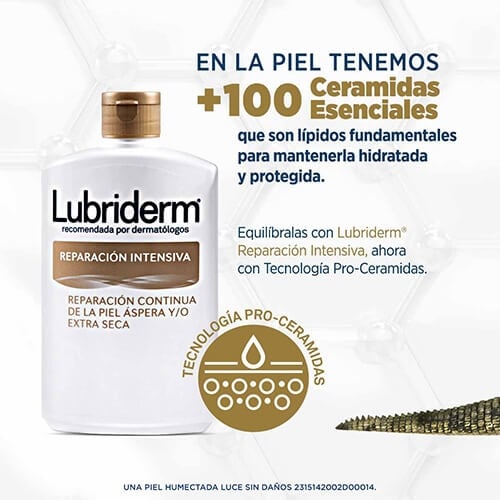 LUBRIDERM® REPARACIÓN INTENSIVA TAPA DORADA - Tecnología Pro-ceramidas