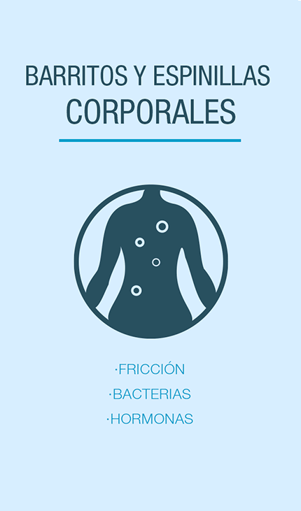 Barritos y espinillas corporales