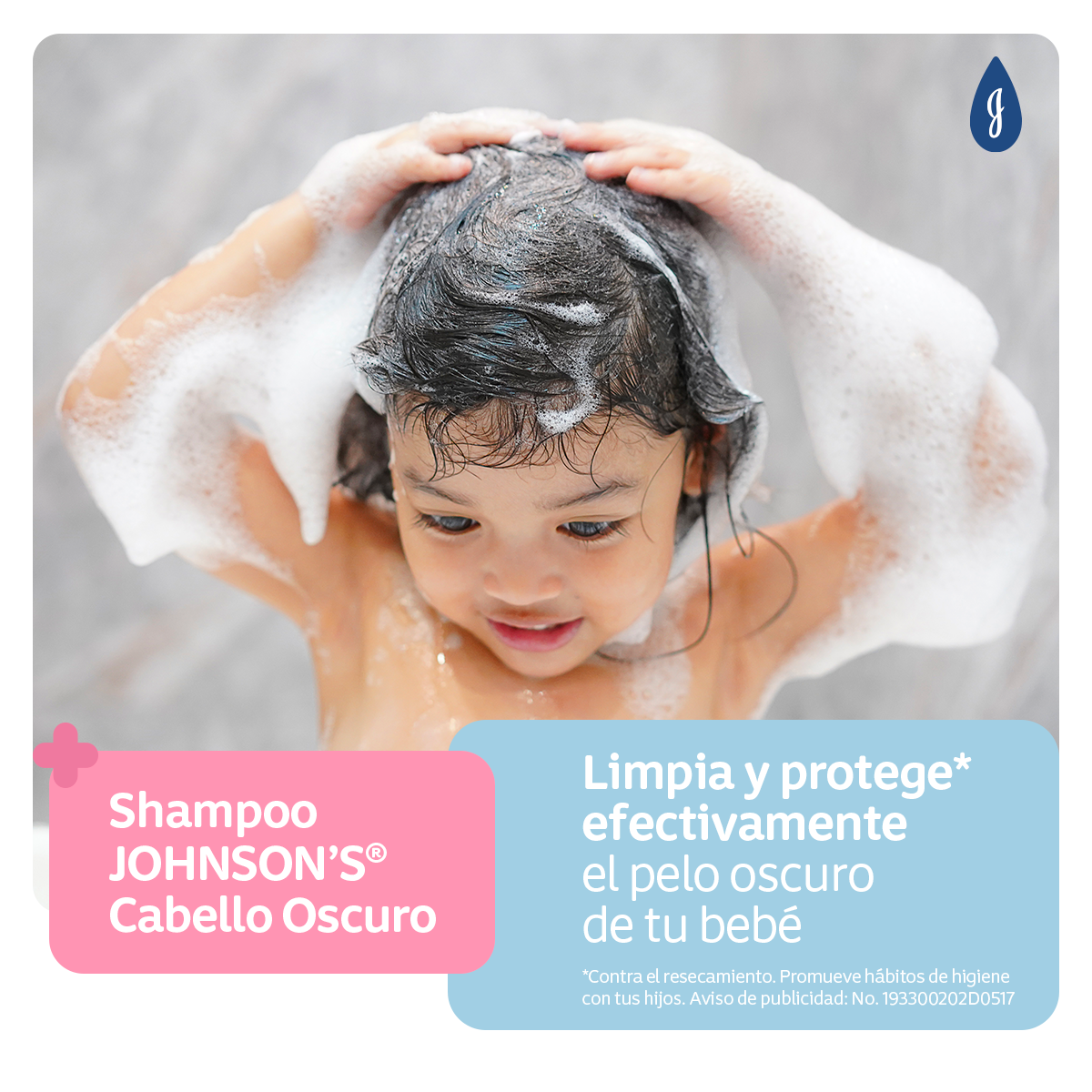 JOHNSON’S® baby shampoo cabello oscuro