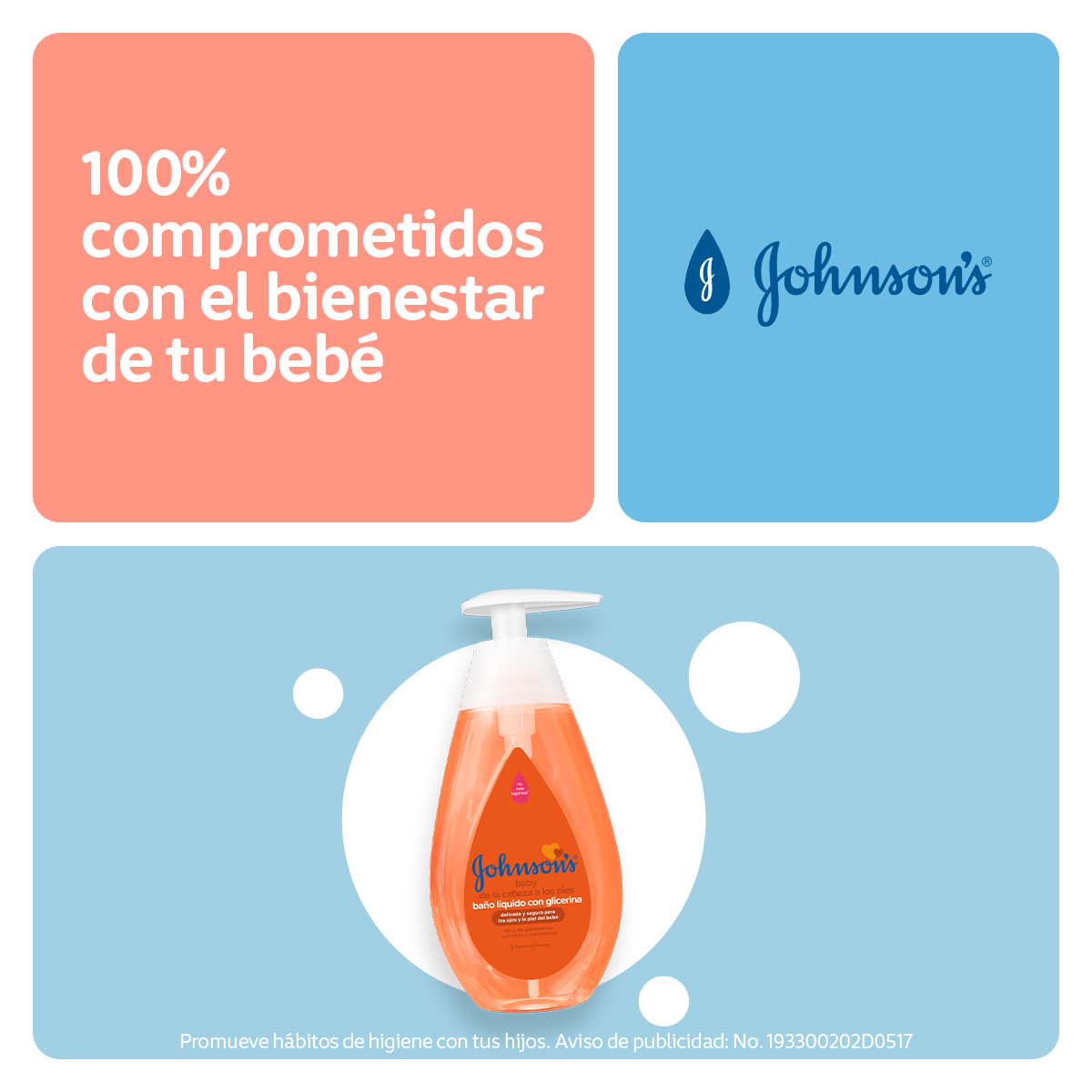 JOHNSON'S® baby baño líquido de la cabeza a los pies