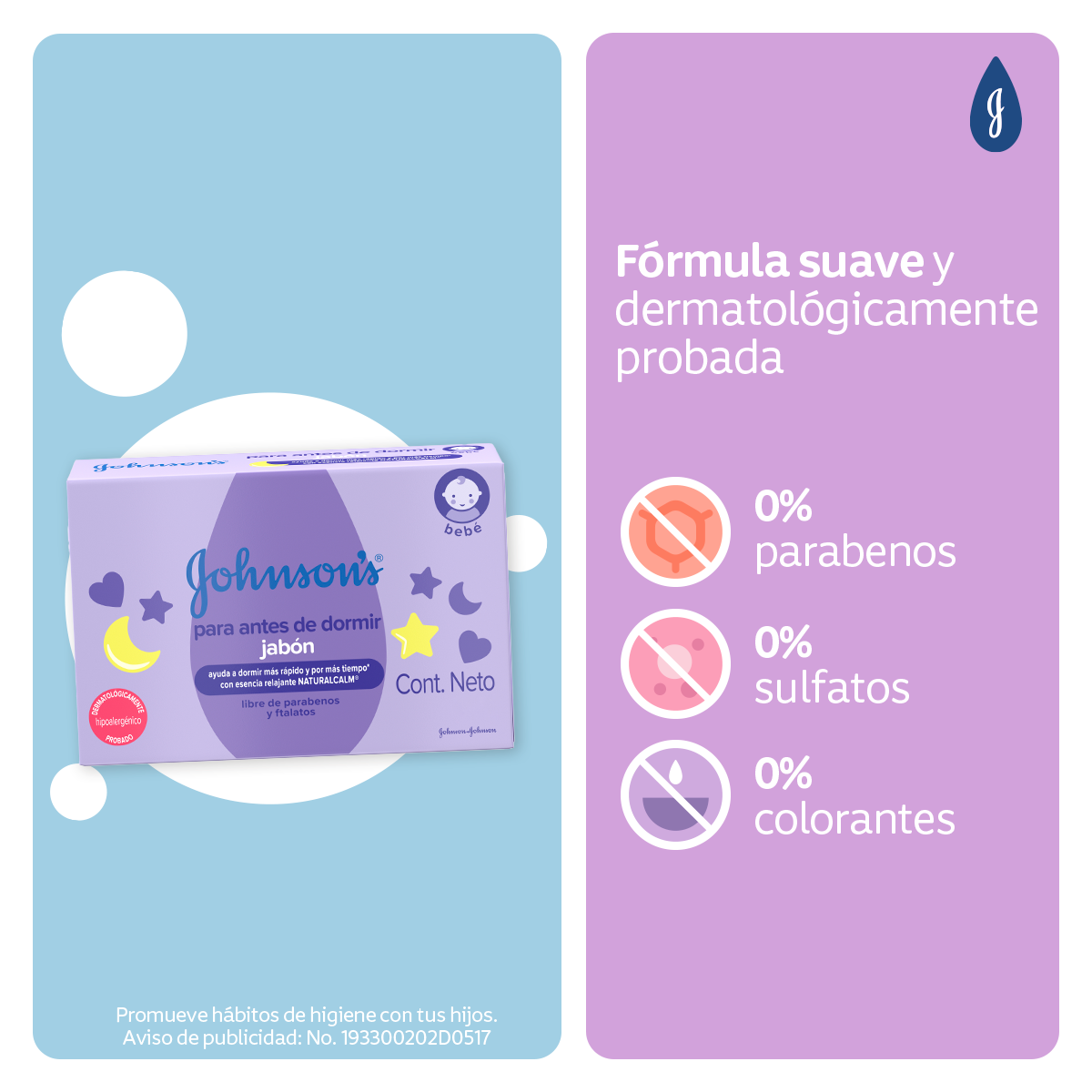 JOHNSON’S® baby jabón cremoso para antes de dormir