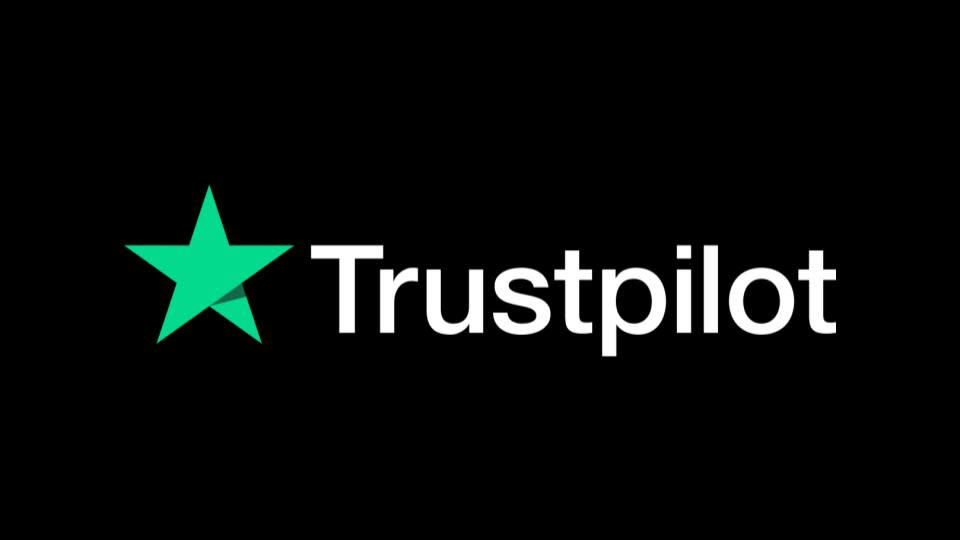 Trustpilot logo - green star, black background