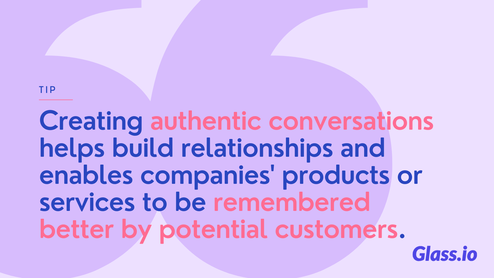 Creating authentic conversations