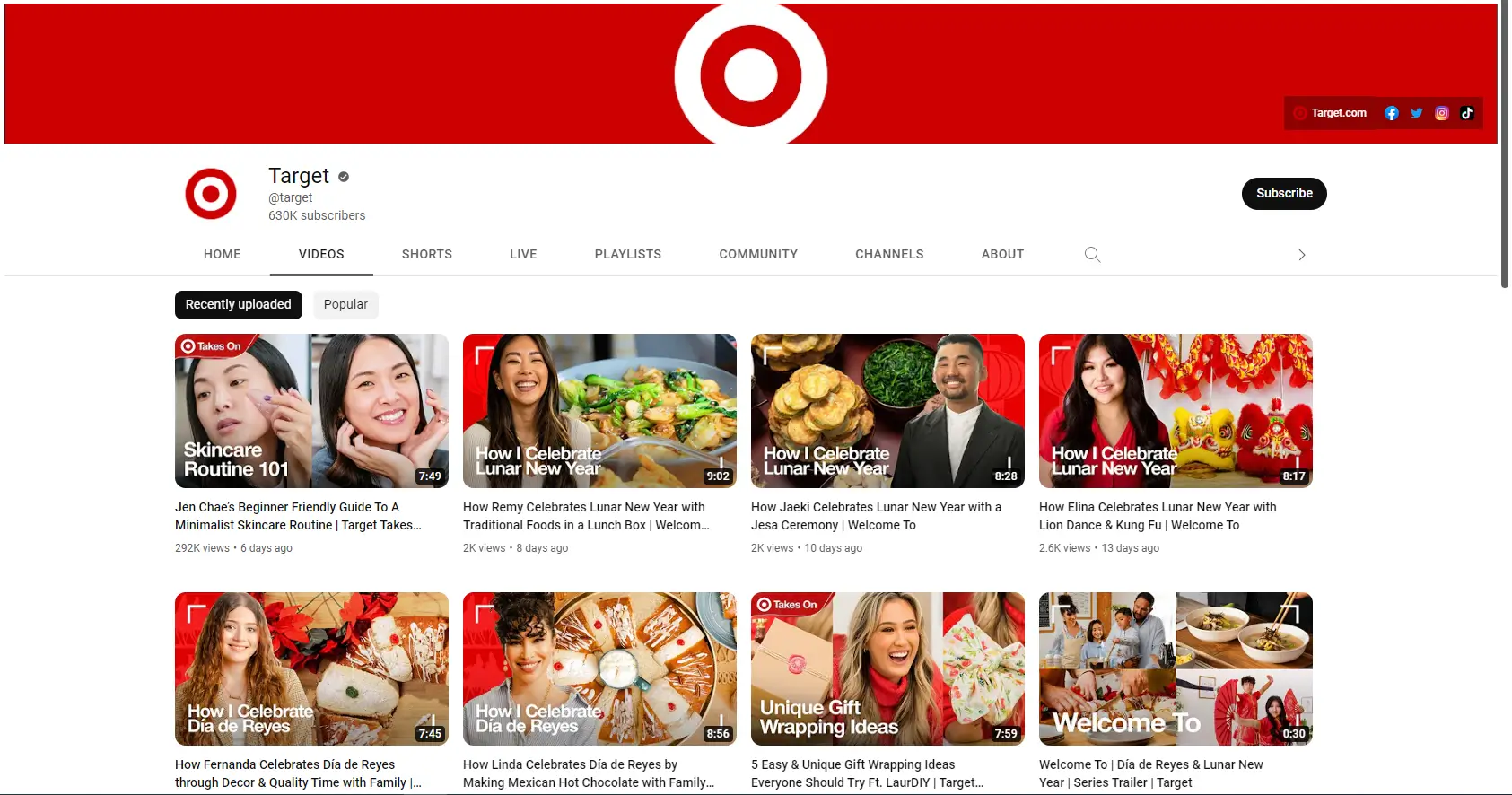 Target's video marketing