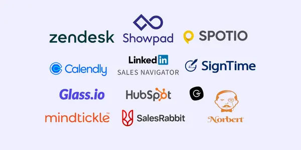 Mobile Sales Tools: zendesk, showpad, spotio, calendly, Linkedin sales navigator, signtime, Glass.io, Hubspot, mindtickle, sales rabbit, norbert