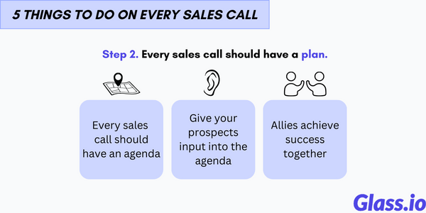 Step 2. Every sales call should have a plan.