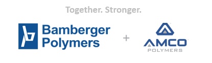 Bamberger and Amco Polymers Logo together stronger