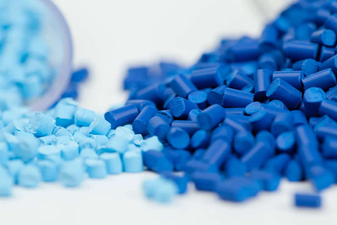 BAP: Hero Image: Plastic Pellets Blue and Light Blue BAP: Hero Image: Plastic Pellets Blue and Light Blue
