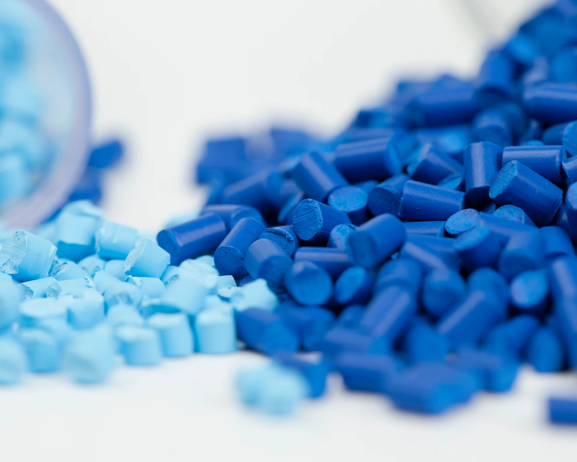 BAP: Hero Image: Plastic Pellets Blue and Light Blue BAP: Hero Image: Plastic Pellets Blue and Light Blue