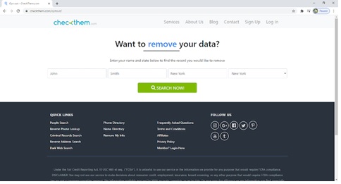 How to Opt Out, Delete, and My Privacy Requests for CheckThem image