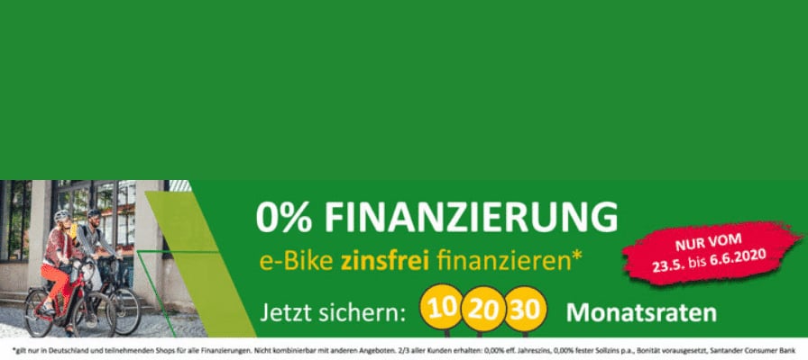 Wunsch e-Bike zinsfrei finanzieren