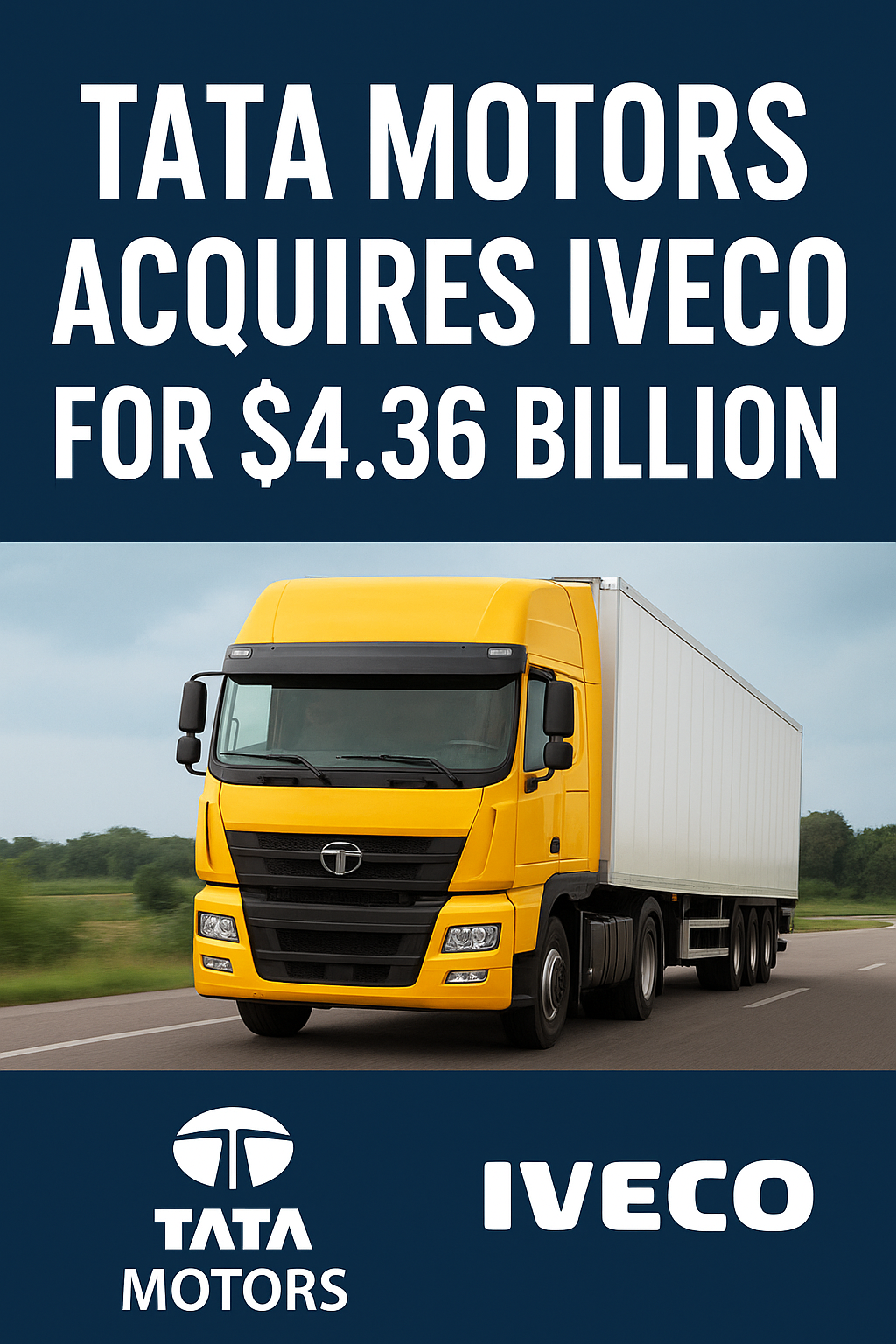Tata Motors Acquires Iveco for $4.36 Billion – Global Expansion into Europe