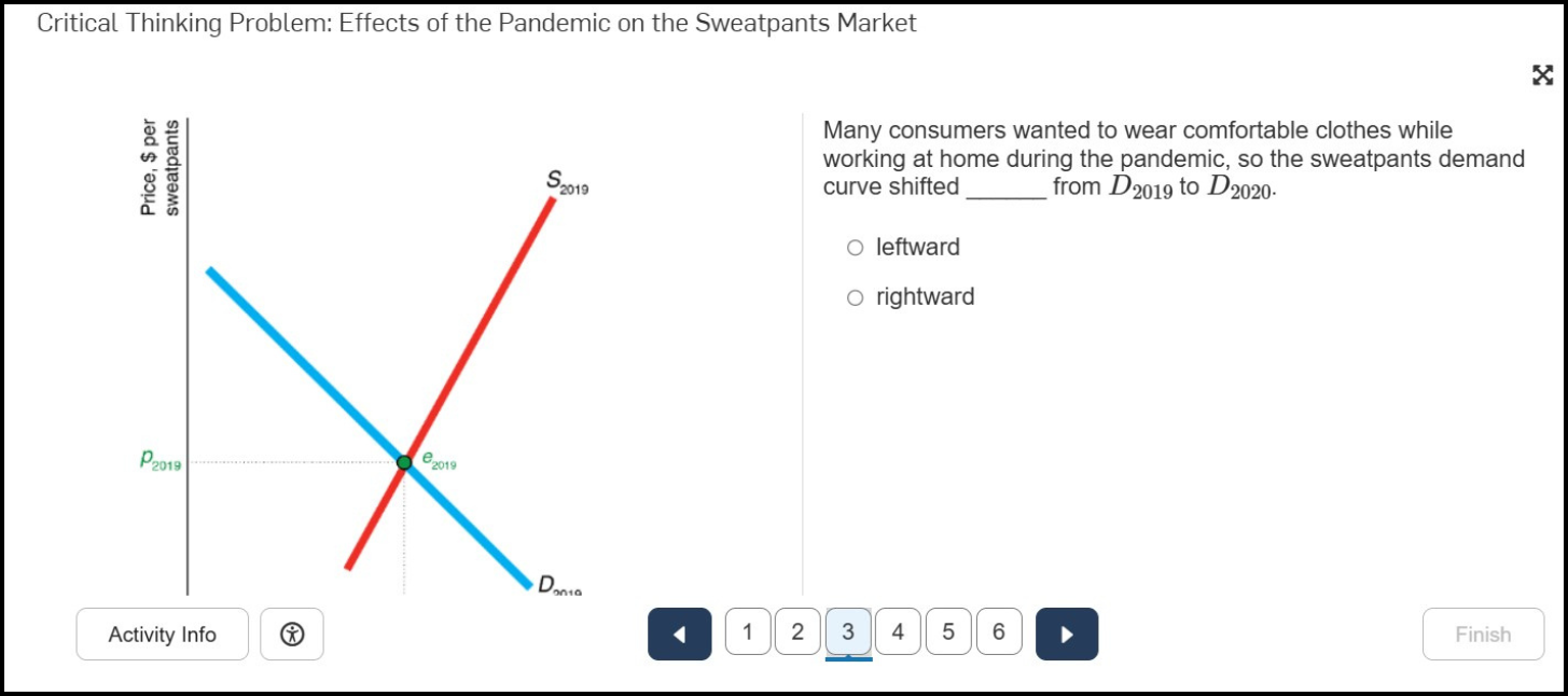 Screenshot of Principles of Economics Critical Thinking Problem