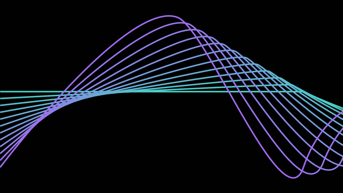 Abstract flowing pattern on black background