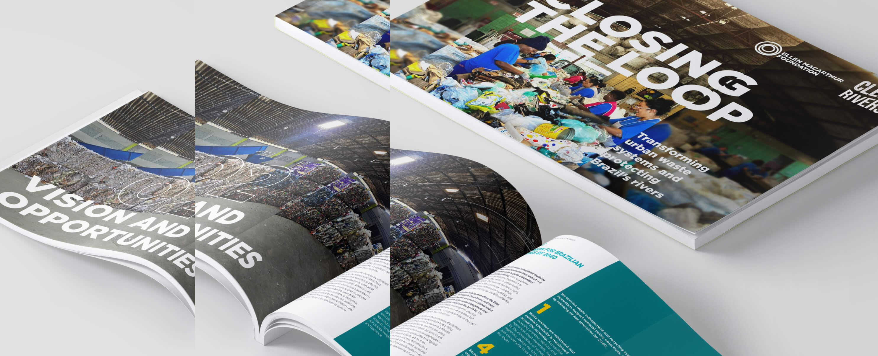 'Closing the loop' report cover and open fold