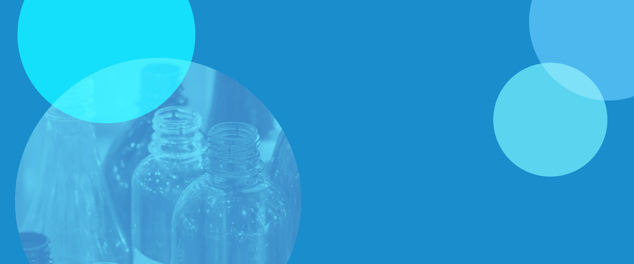 Abstract pattern with photo of plastic bottles