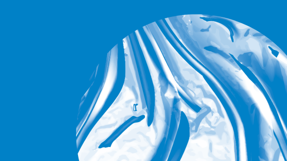 Abstract textured image on blue background