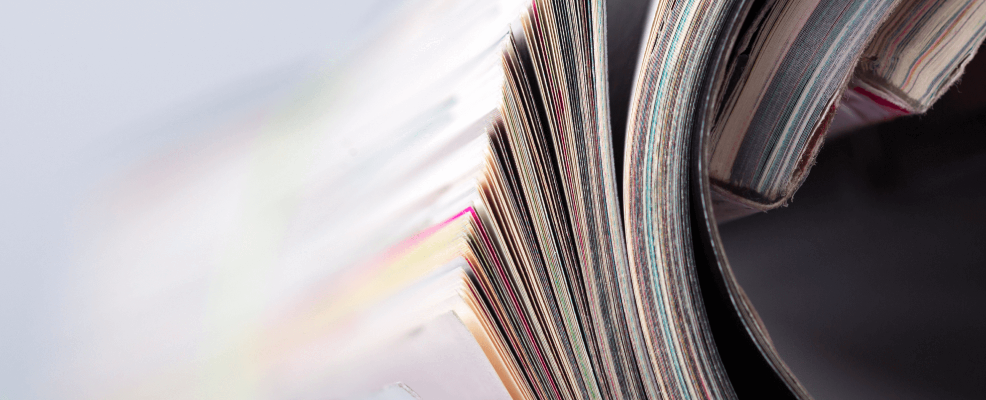 A close up of a publication