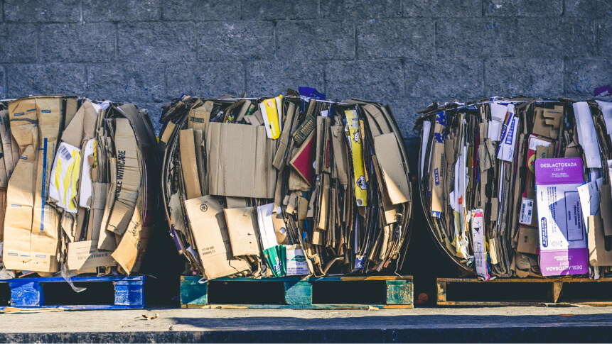 Photo of cardboard waste