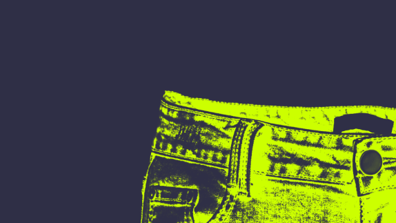 photo of jeans on dark background