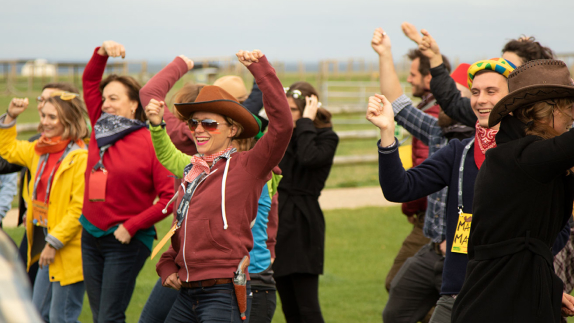 Team day line dancing