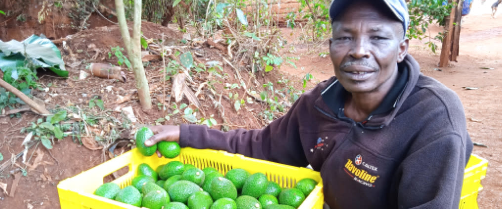 Man holding food produce