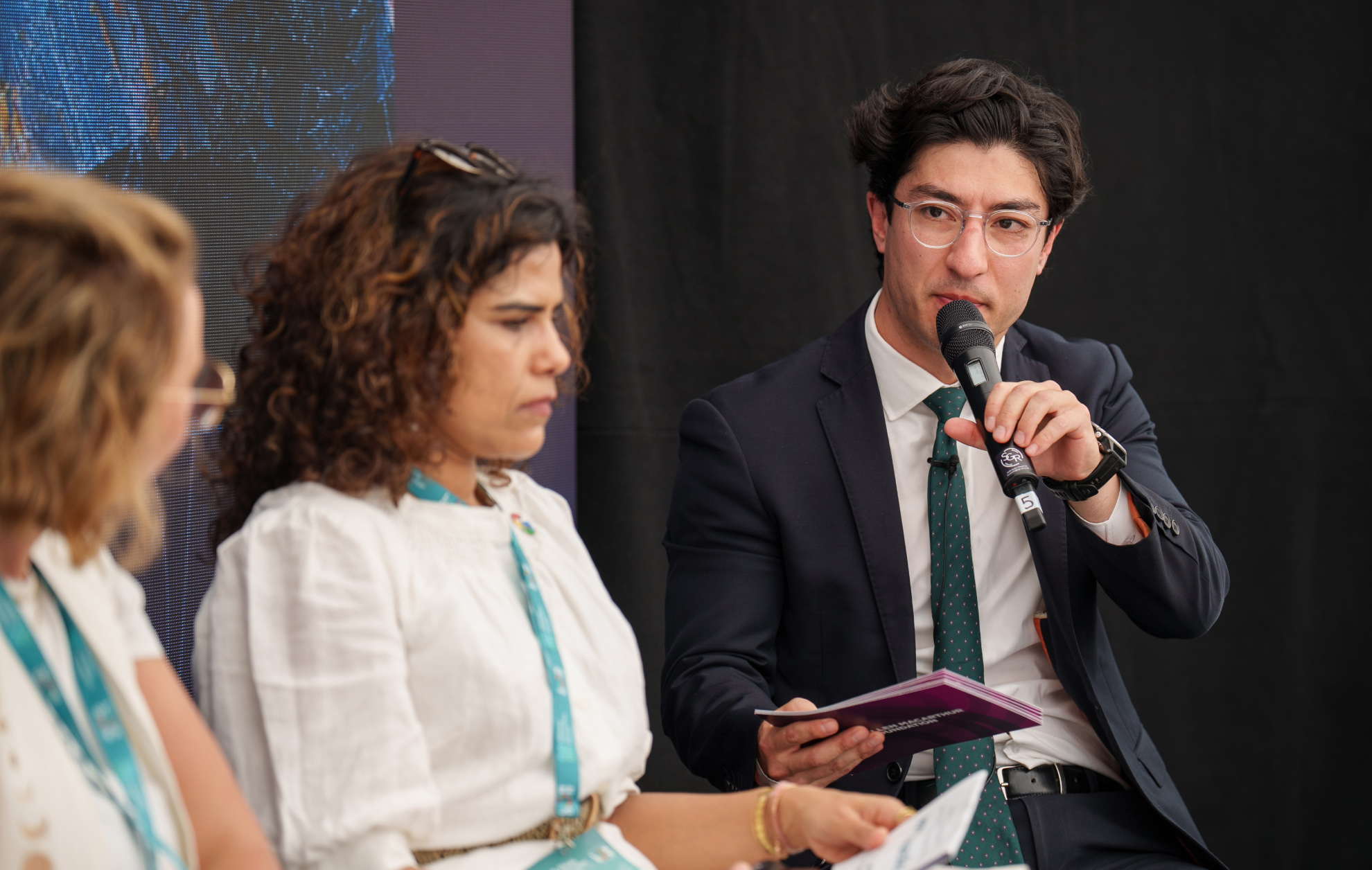 Danoush Mohajeri talking to the panel