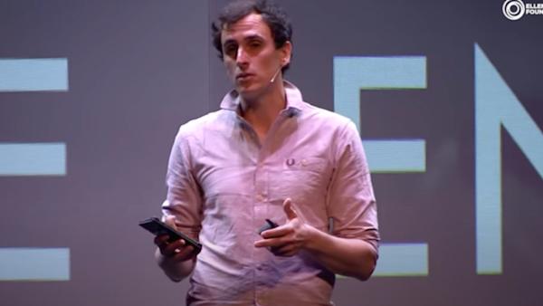 person talking on stage