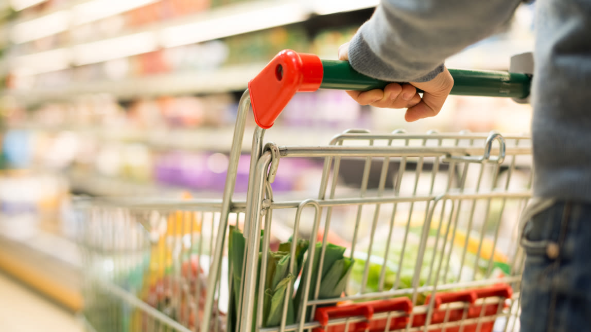 Person pushing trolley