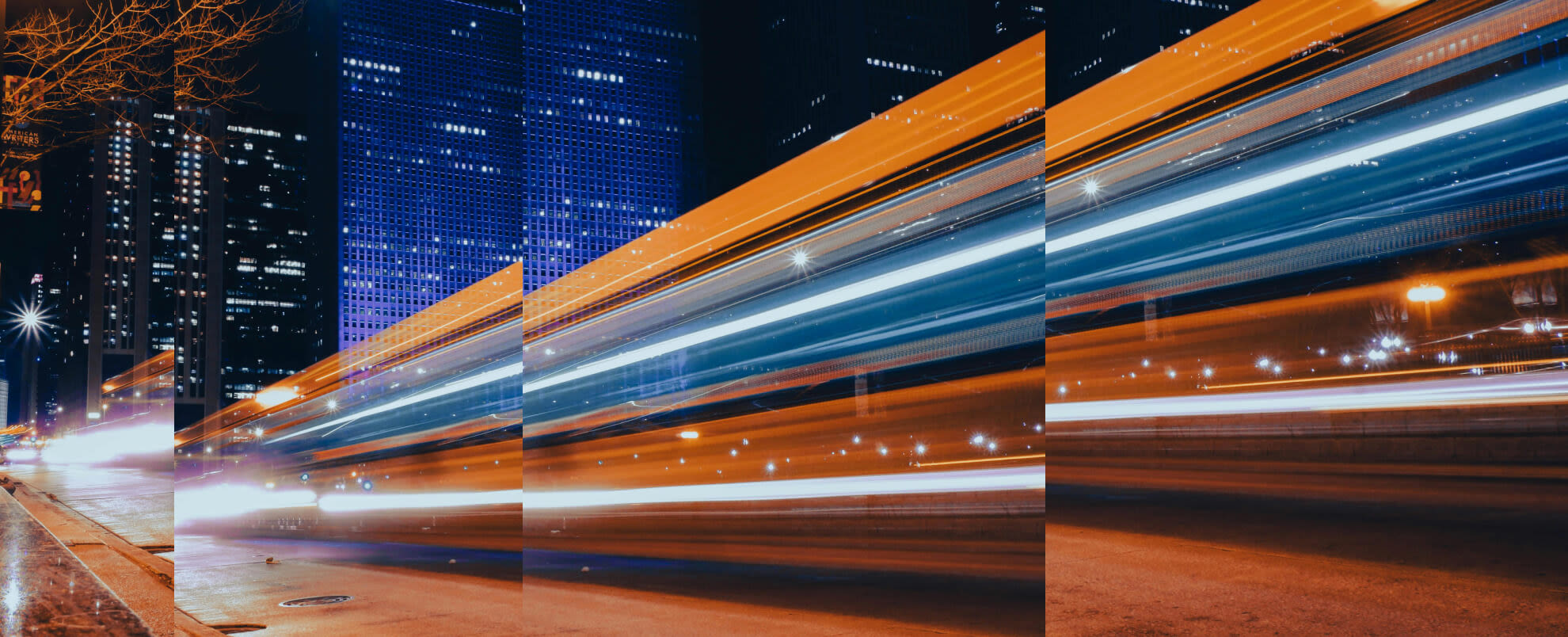 City street at night