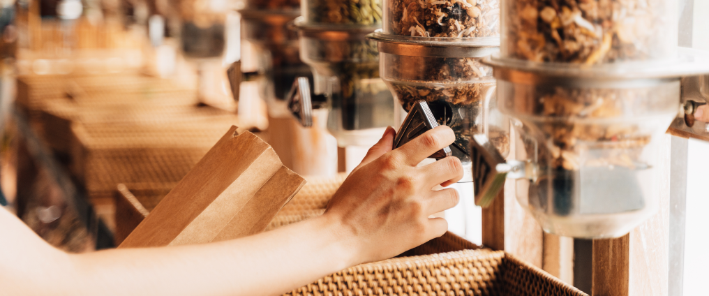 Person using dispensing machines