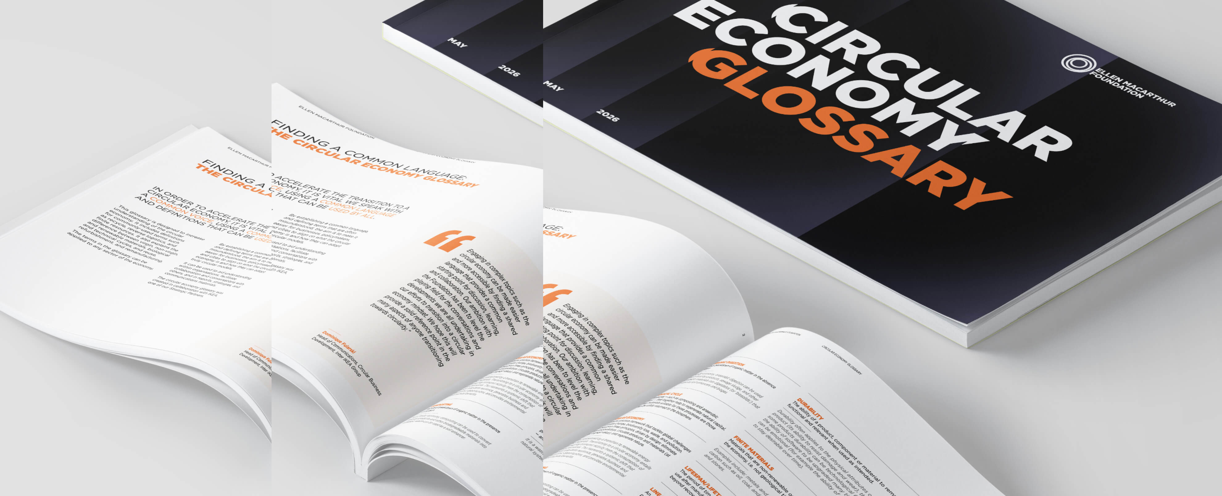 Image of the glossary in a printable report