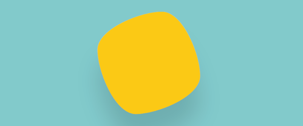 Yellow blob on blue background