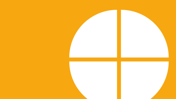 Abstract circle on yellow background