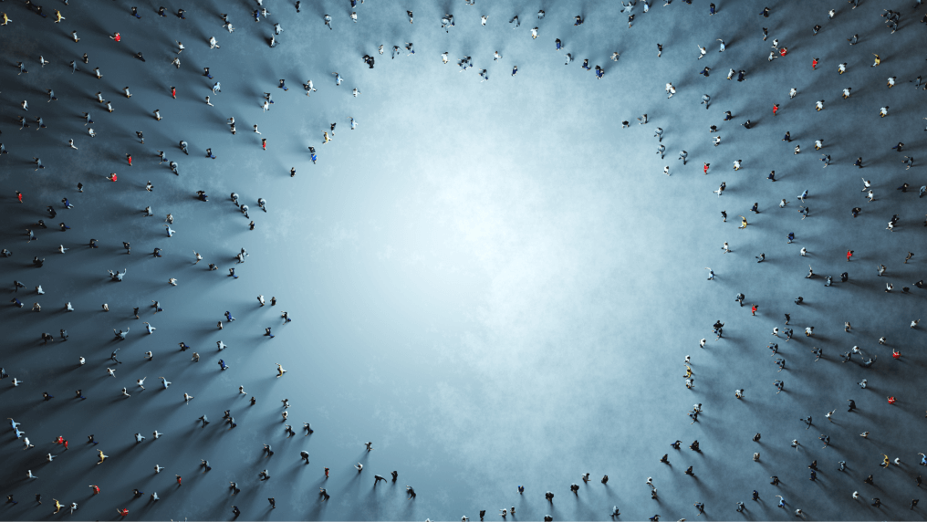 people stood in a circle