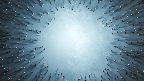 people stood in a circle