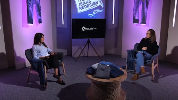 Round table interview in a studio