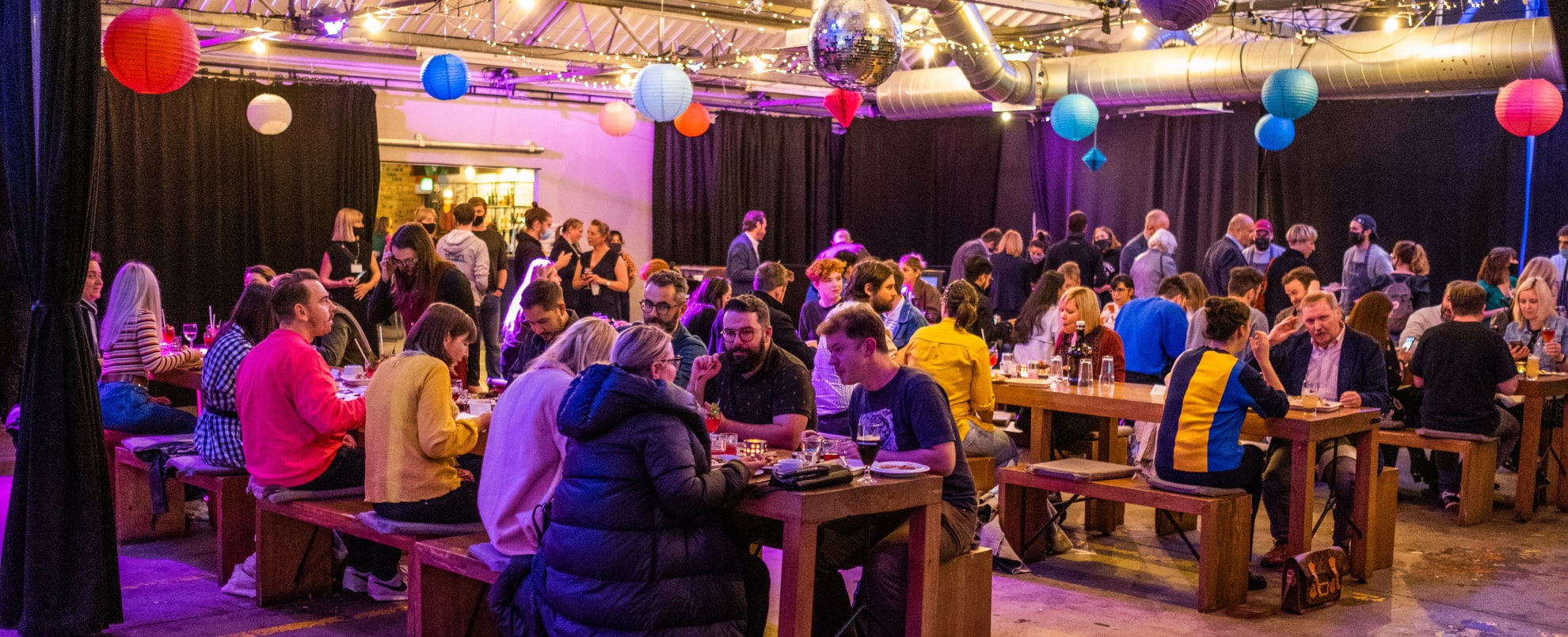 people enjoying food