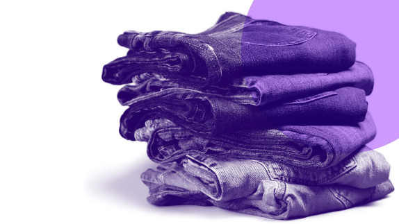 Photo of folded jeans