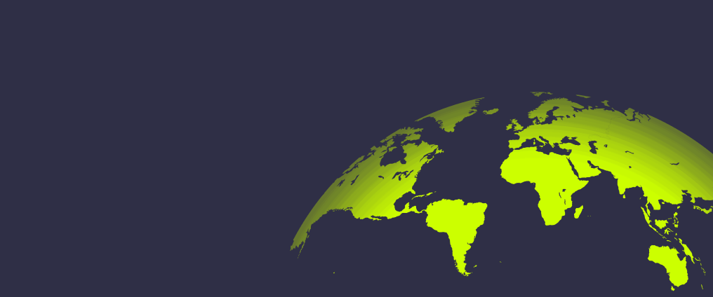 globe on dark background