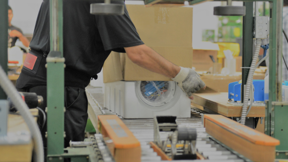 Person working in a factory 