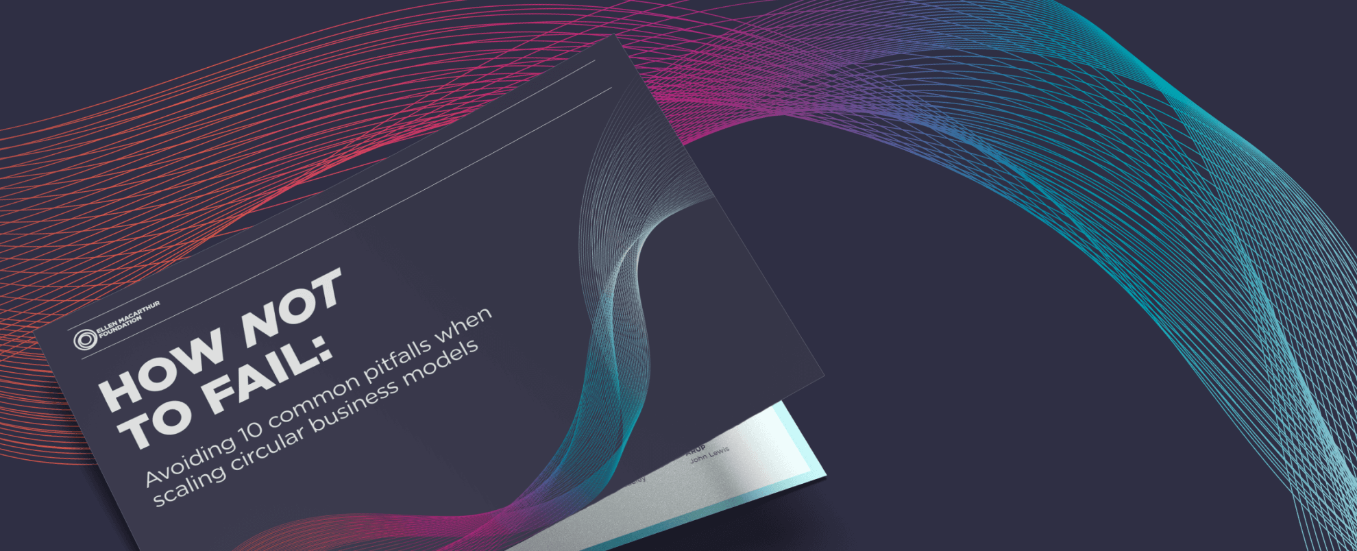 CBM report cover with a gradient background behind it