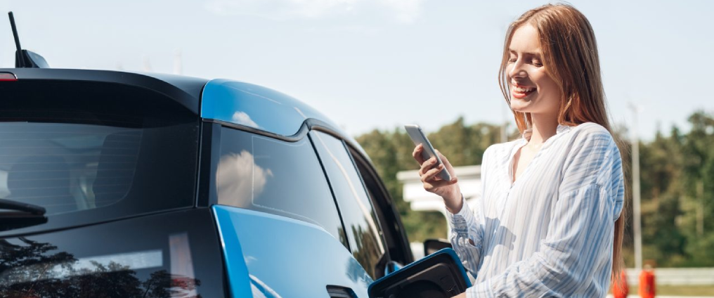 Person charging car