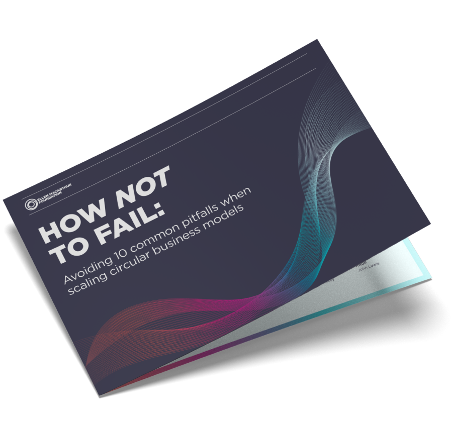 Cover of the paper 'How not to fail: Avoiding 10 common pitfalls when scaling circular business models'