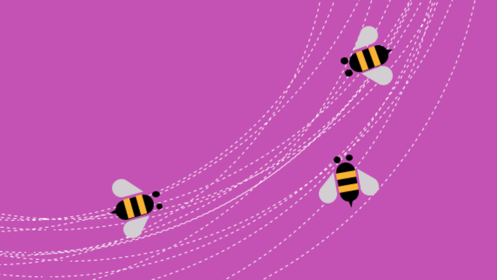 Illustration of bees