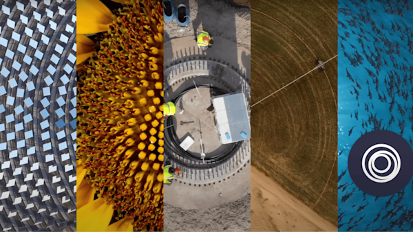 A split screen of different Ariel views of images of different climates