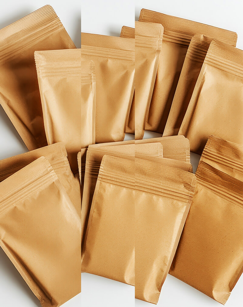 Paper based packaging packets